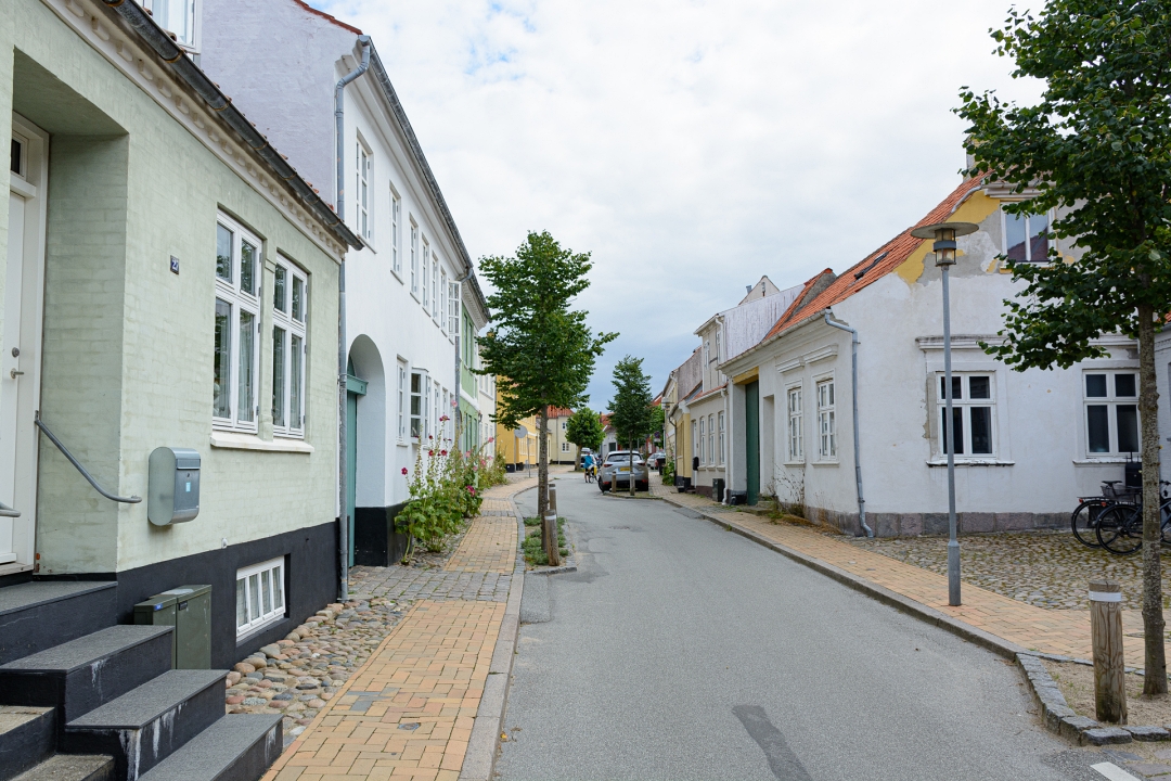 Dorpsstraat in Denemarken