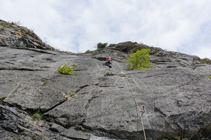 Rotsklimmen langs de L'Ubaye